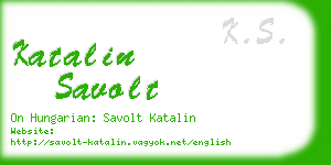 katalin savolt business card